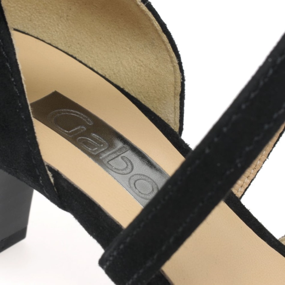 Escarpins Modernes à Bride Croisée Pour Femmes Callow Gabor | Daim Noir Exclusif